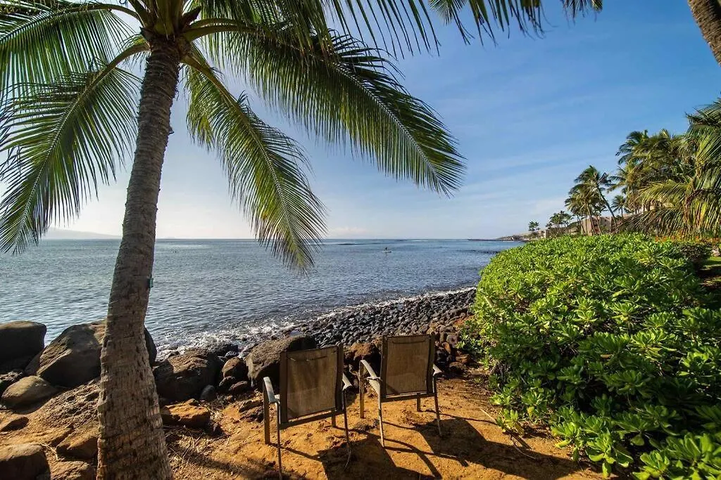Apartment Maui Oceanfront Haven: Beachside Retreat with Turtle & Whale Watching Wailuku